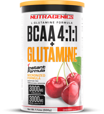 BCAA 4:1:1 + GLUTAMINE - 500 g - Aminoácidos en polvo en 4 sabores increíbles