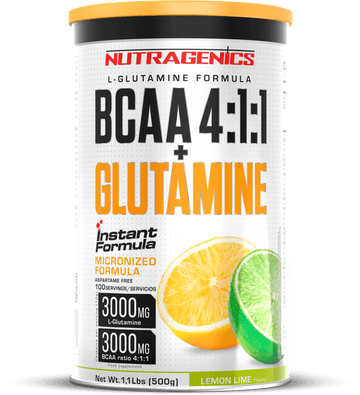 BCAA 4:1:1 + GLUTAMINE - 500 g - Aminoácidos en polvo en 4 sabores increíbles