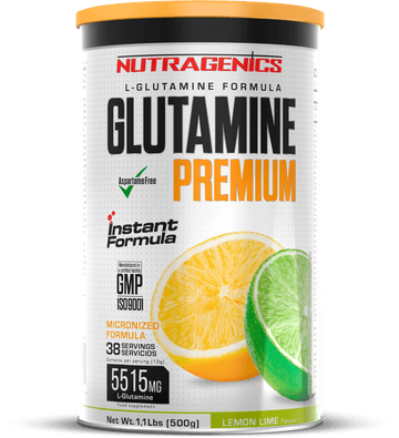 Glutamine Premium (5515 mg) - Glutamina en polvo en 4 sabores increíbles