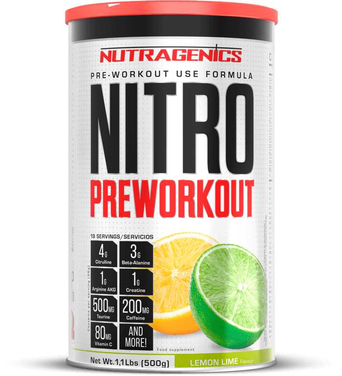 NITRO PRE-WORKOUT (500 g) - Pre entreno en 3 sabores increíbles