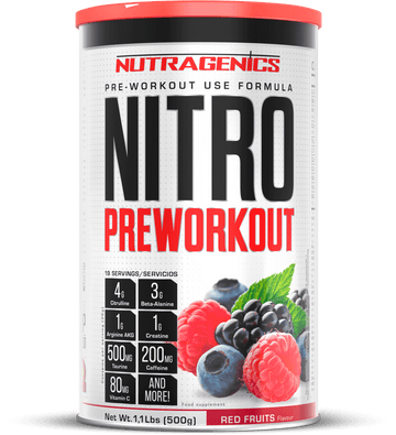 NITRO PRE-WORKOUT (500 g) - Pre entreno en 3 sabores increíbles